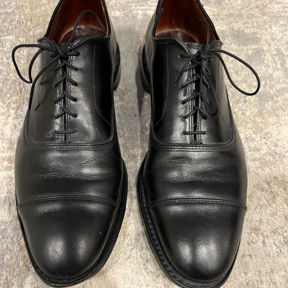 Allen Edmonds Black Leather Oxfords Park Avenue